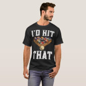 Funny Pool Biljart Speler I'D Hit That Snook T-shirt (Voorkant volledig)