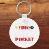 Funny Pool Billiard T-shirt Ik Rub mijn Tip Billia Sleutelhanger (Voorkant)
