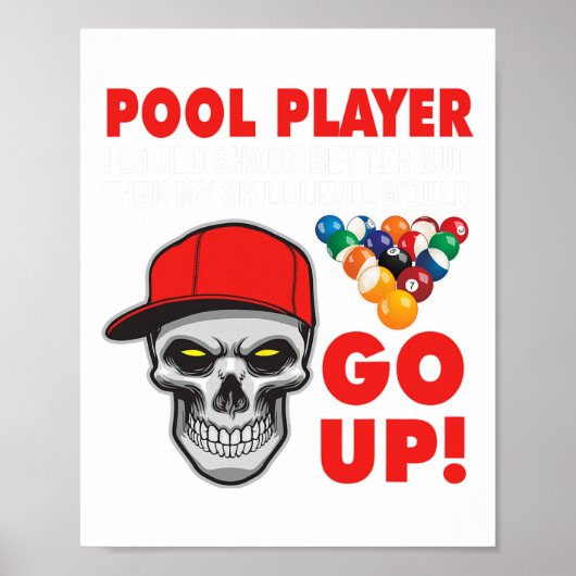 Funny Pool Billiards die ik beter kon afschieten Poster (Voorkant)