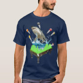Funny Pool Billiards Shark T-shirt (Voorkant)