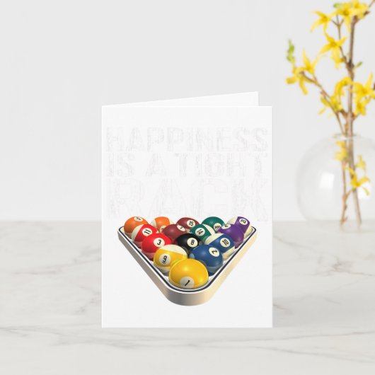 Funny Pool Billiards Tight Rack T-shirt Kaart (Gele Bloem)