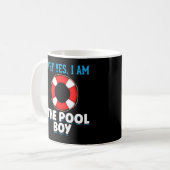 Funny Pool Boy Swimmer Humor Koffiemok (Voorkant links)