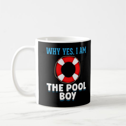 Funny Pool Boy Swimmer Humor Koffiemok (Links)