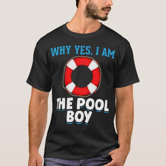 Funny Pool Boy Swimmer Humor T-shirt (Voorkant)