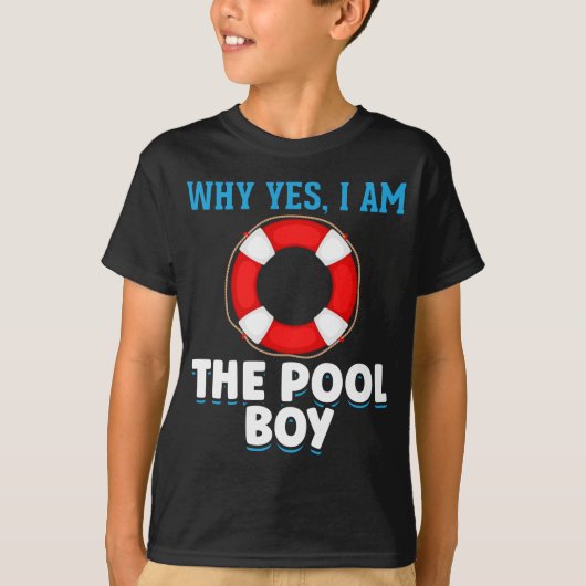 Funny Pool Boy Swimmer Humor T-shirt (Voorkant)