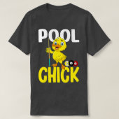 Funny Pool Chick 8 Ball Women Cute Billiards Ladie T-shirt (Design voorkant)