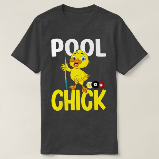 Funny Pool Chick 8 Ball Women Cute Billiards Ladie T-shirt (Design voorkant)