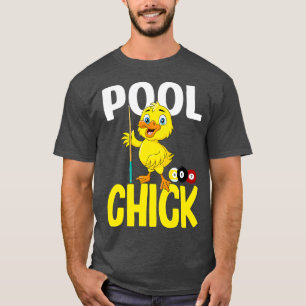 Funny Pool Chick 8 Ball Women Cute Billiards Ladie T-shirt