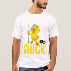 Funny Pool Chick 8 Ball Women Cute Billiards Ladie T-shirt