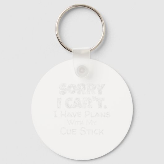 Funny Pool Cue Stick Quote Billiards Snooker Playe Sleutelhanger (Voorkant)