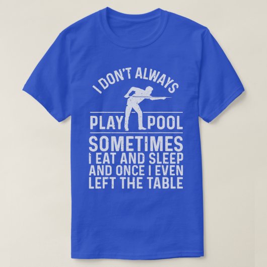 Funny Pool Design for Men 8Ball Billiard Poo T-shirt (Design voorkant)