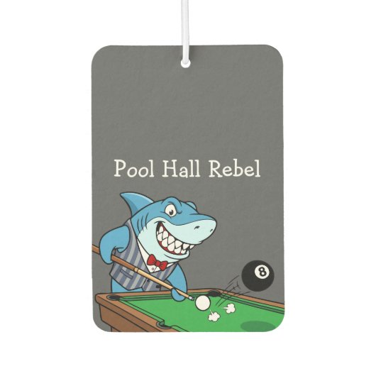 Funny Pool Hall Rebel Billiards Theme Men's Car Luchtverfrisser (Voorkant)
