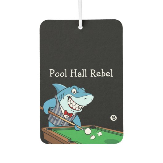 Funny Pool Hall Rebel Billiards Theme Men's Car Luchtverfrisser (Voorkant)