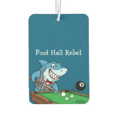 Funny Pool Hall Rebel Billiards Theme Men's Car Luchtverfrisser (Achterkant)