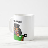Funny Pool Hall Rebel Rottweiler Coffee Mugs Koffiemok (Voorkant links)