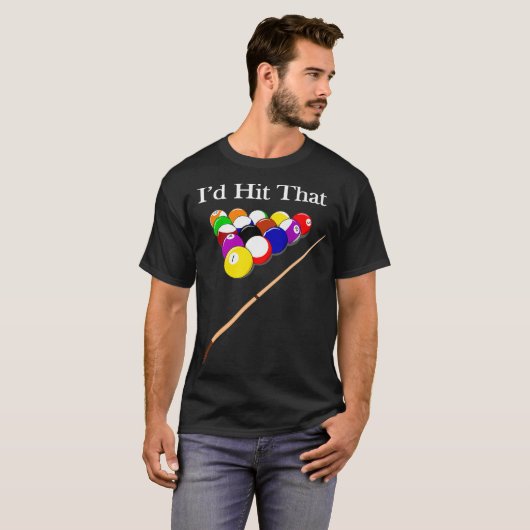 Funny Pool Hall Shark Billiards Player Hustler T-shirt (Voorkant volledig)