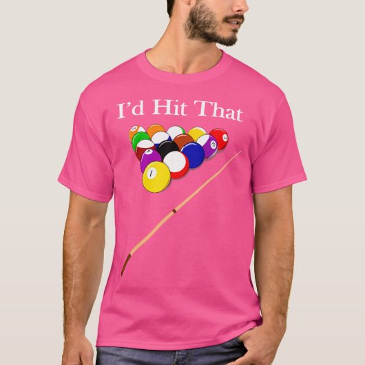 Funny Pool Hall Shark Billiards Player Hustler T-shirt (Voorkant)