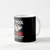 Funny Pool Lover voor Vrouwen en Mannen Biljart Koffiemok (Voorkant rechts)