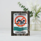 Funny Pool of Swimming Hole Sign. Briefkaart (Staand voorkant)