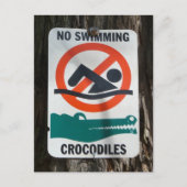 Funny Pool of Swimming Hole Sign. Briefkaart (Voorkant)