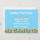 Funny Pool Party Labradors Kaart (Achterkant)