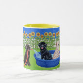 Funny Pool Party Labradors Mok (Midden)