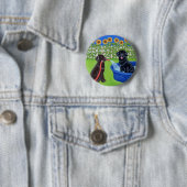 Funny Pool Party Labradors Ronde Button 5,7 Cm (In situ)