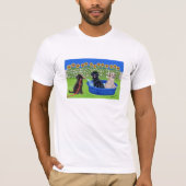 Funny Pool Party Labradors T-shirt (Voorkant)