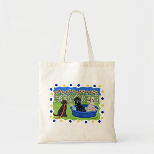 Funny Pool Party Labradors Tote Bag (Voorkant)