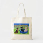 Funny Pool Party Labradors Tote Bag (Voorkant)