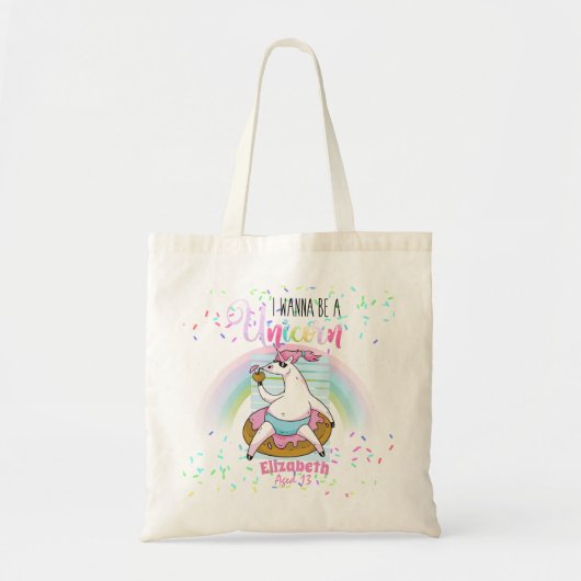 Funny Pool Party UNICORN Teen Girls Graphics genaa Tote Bag (Voorkant)