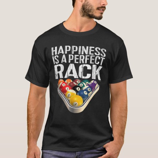 Funny Pool Perfect Rack Billiards T-shirt (Voorkant)