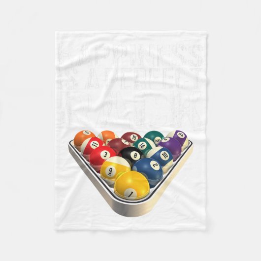 Funny Pool Perfect Rack Billiards T-shirt Fleece Deken (Voorkant)