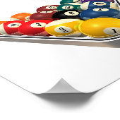 Funny Pool Perfect Rack Billiards T-shirt Poster (Hoek)