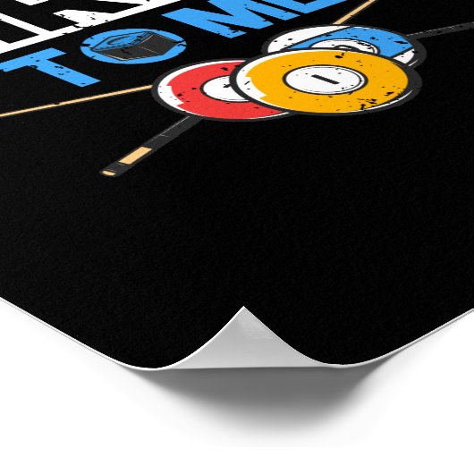 Funny pool player 8 ball billiers poster (Hoek)