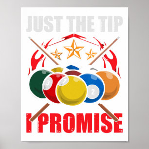 Funny Pool Player Billiards alleen maar de tip die Poster