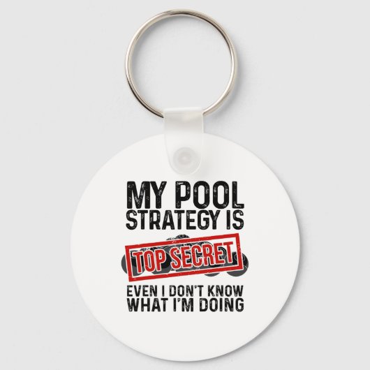 Funny Pool Player Billiards Gift for Men Women Gam Sleutelhanger (Voorkant)