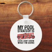Funny Pool Player Billiards Gift for Men Women Gam Sleutelhanger (Voorkant)