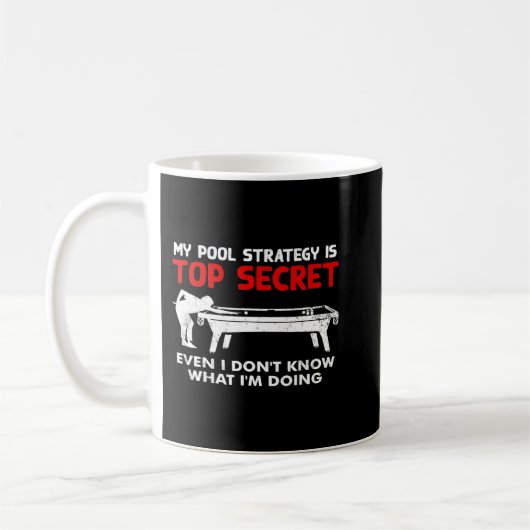 Funny Pool Player Billiards Gift Koffiemok (Links)