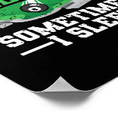 Funny pool player billiards I play Poster (Hoek)