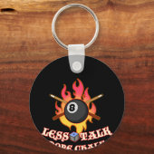 Funny Pool Player Gift Billiard Balls Miness Talk Sleutelhanger (Voorkant)