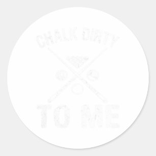 Funny Pool Player Gift Billiards roepen me vuil Ronde Sticker