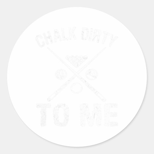 Funny Pool Player Gift Billiards roepen me vuil Ronde Sticker (Voorkant)