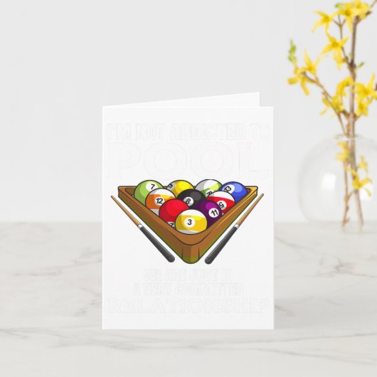 Funny Pool Player Gift for Men Cool Addicted to Bi Kaart (Gele Bloem)