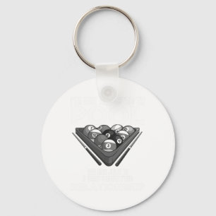 Funny Pool Player Gift for Men Cool Addicted to Bi Sleutelhanger