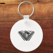 Funny Pool Player Gift for Men Cool Addicted to Bi Sleutelhanger (Voorkant)