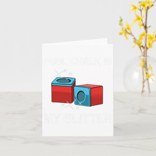 Funny Pool Player Gift for Men Women Billiards Cue Kaart (Gele Bloem)