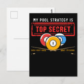 Funny Pool Player Joke Billiards Humor Briefkaart (Voorkant / Achterkant)