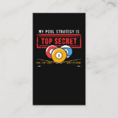Funny Pool Player Joke Billiards Humor Visitekaartje (Voorkant)