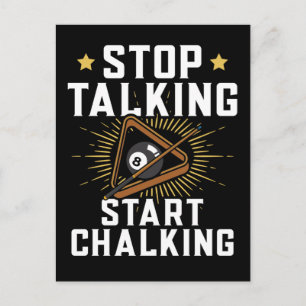 Funny Pool Player Quote Billard Sports Briefkaart